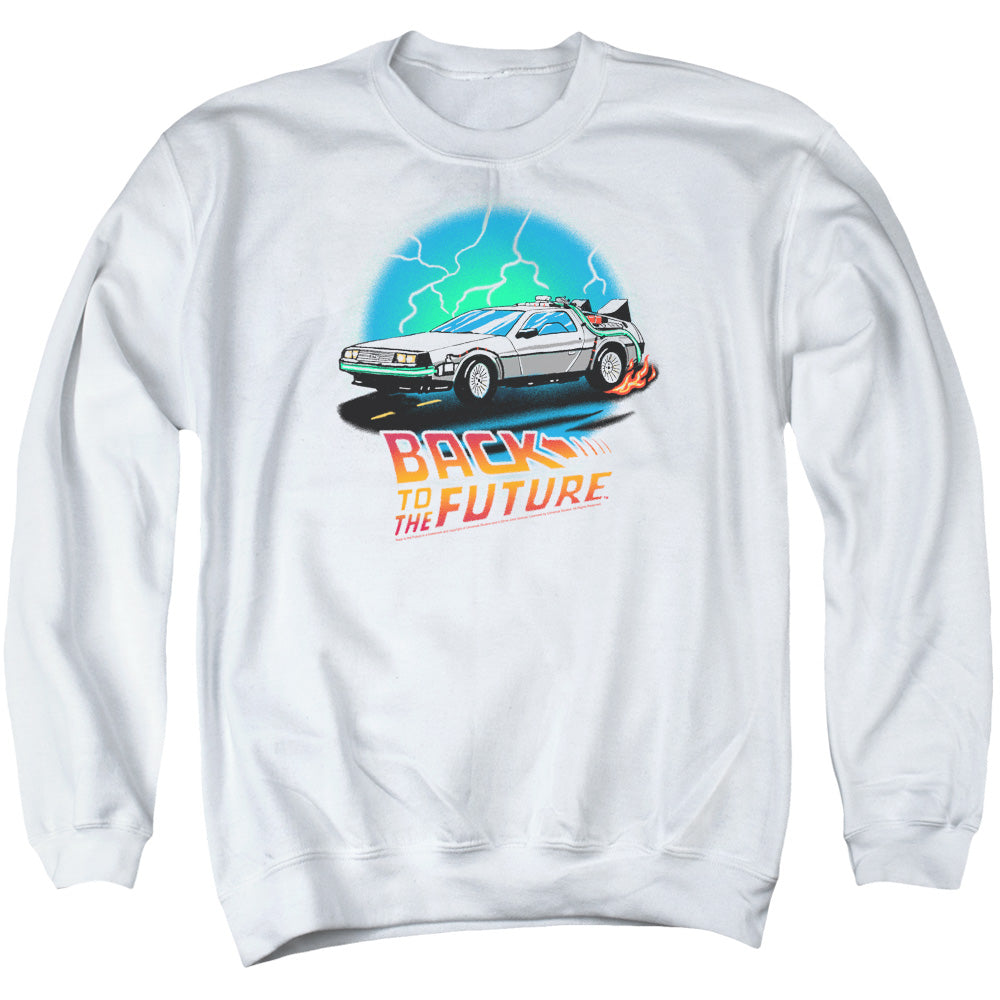 Back To The Future Airbrush Mens Crewneck Sweatshirt White T-Shirts, Hoodie | CiraTrend.com