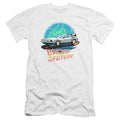 Back To The Future Bttf Airbrush Hbo Premium Bella Canvas Slim Fit Mens T Shirt White Hoodie, Sweatshirt | CiraTrend.com