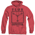 Back To The Future Flux Capacitor Mens Heather Hoodie Red T-Shirts, Sweatshirt | CiraTrend.com (Image 1)