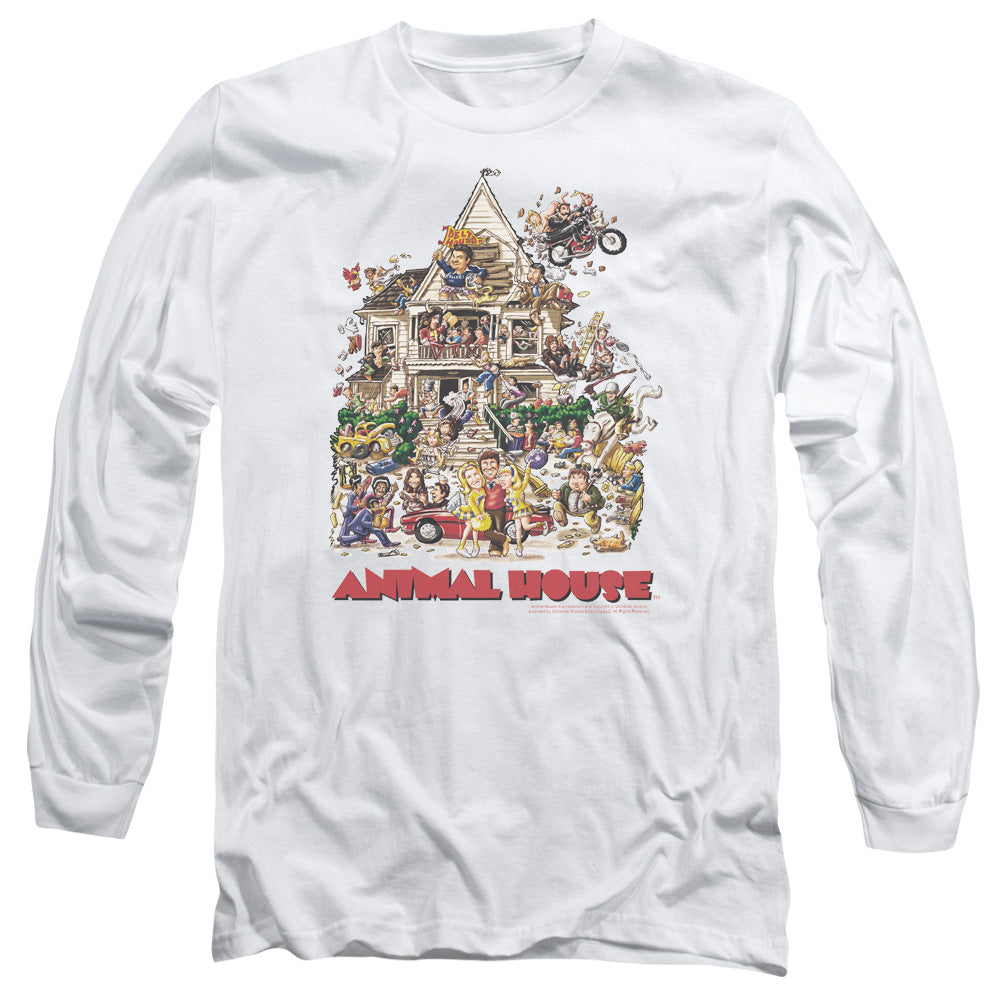 Animal House Poster Art Mens Long Sleeve Shirt White White Hoodie, Sweatshirt | CiraTrend.com (Image 1)