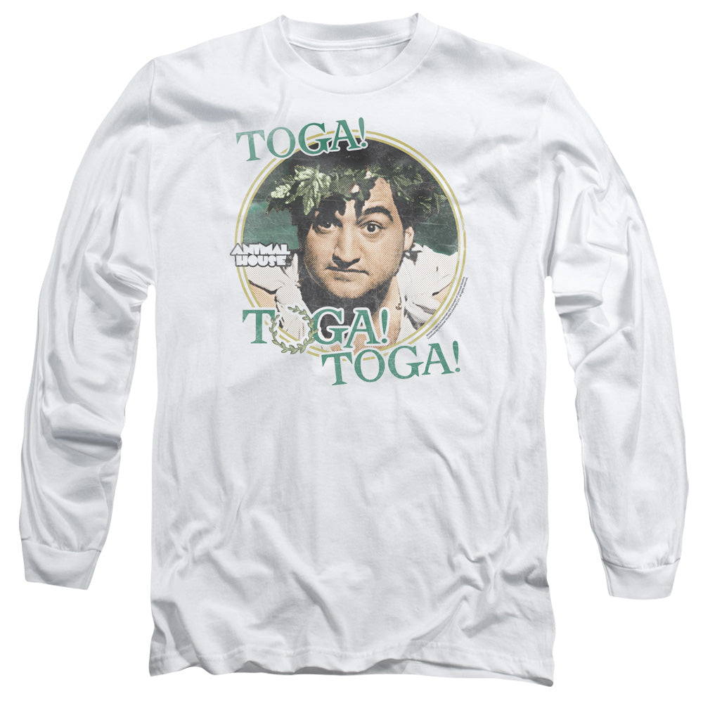 Animal House Toga Mens Long Sleeve Shirt White Hoodie, Sweatshirt | CiraTrend.com (Image 1)