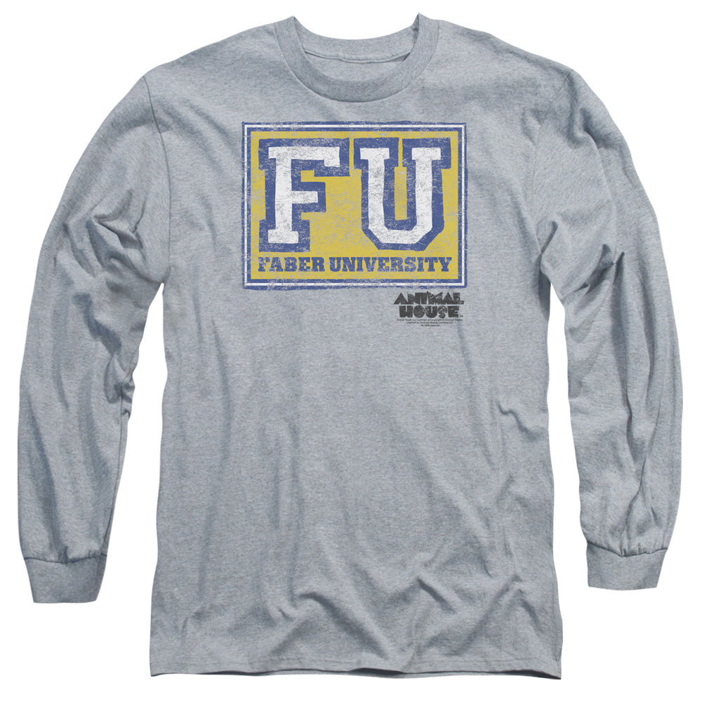 Animal House Faber University Mens Long Sleeve Shirt Athletic Heather Hoodie, Sweatshirt | CiraTrend.com (Image 1)