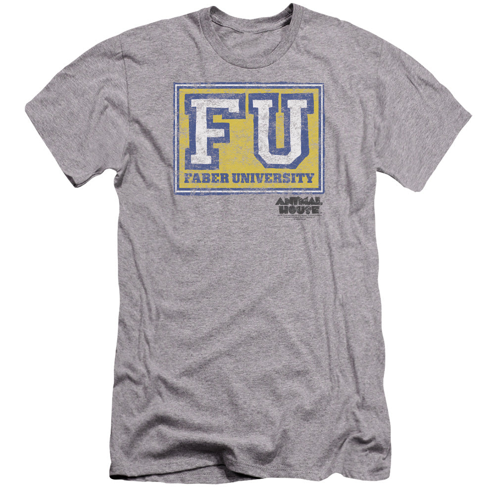 Animal House Faber University Premium Bella Canvas Slim Fit Mens T Shirt Athletic Heather Hoodie, Sweatshirt (Image 2)