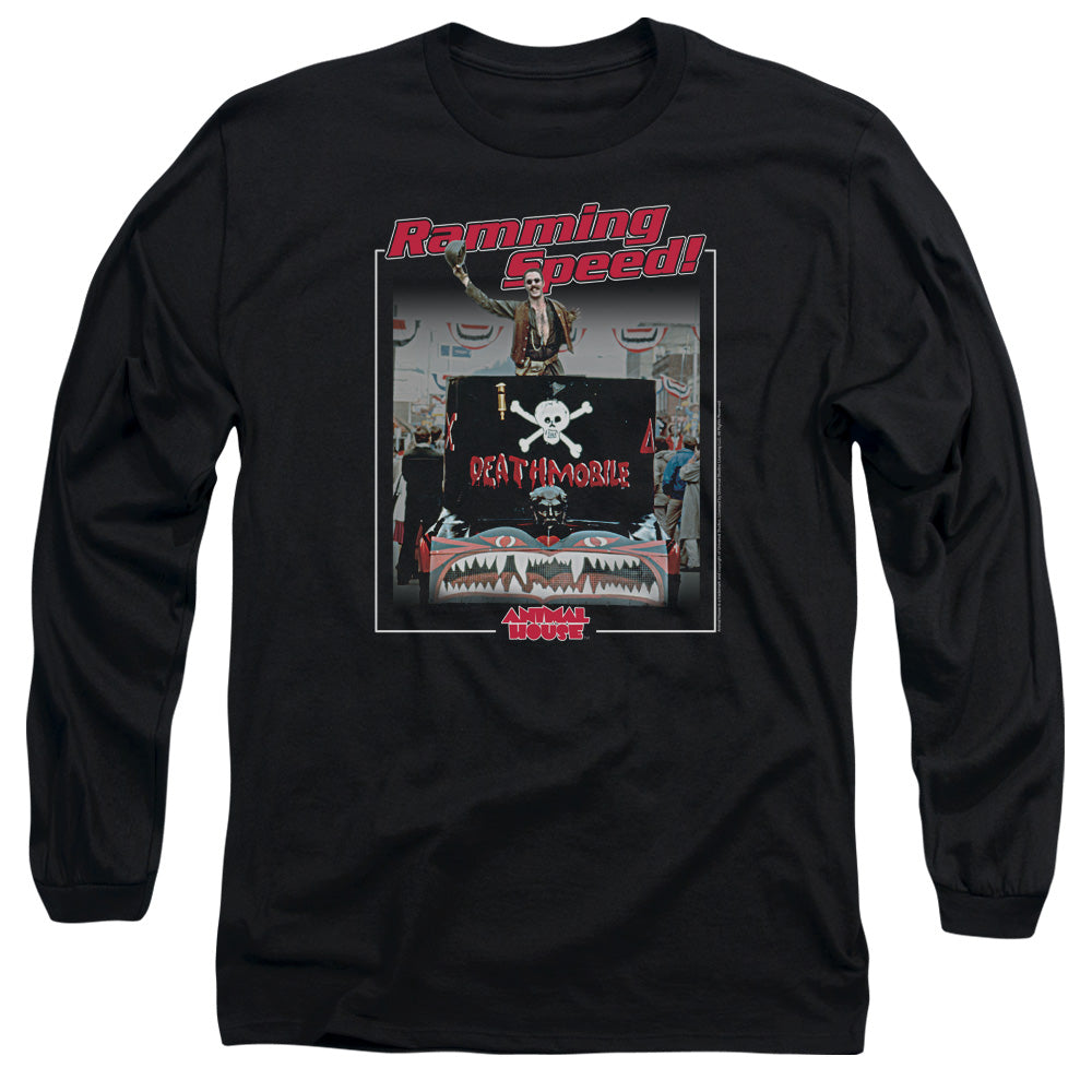 Animal House Ramming Speed Mens Long Sleeve Shirt Black Black Hoodie, Sweatshirt | CiraTrend.com (Image 1)
