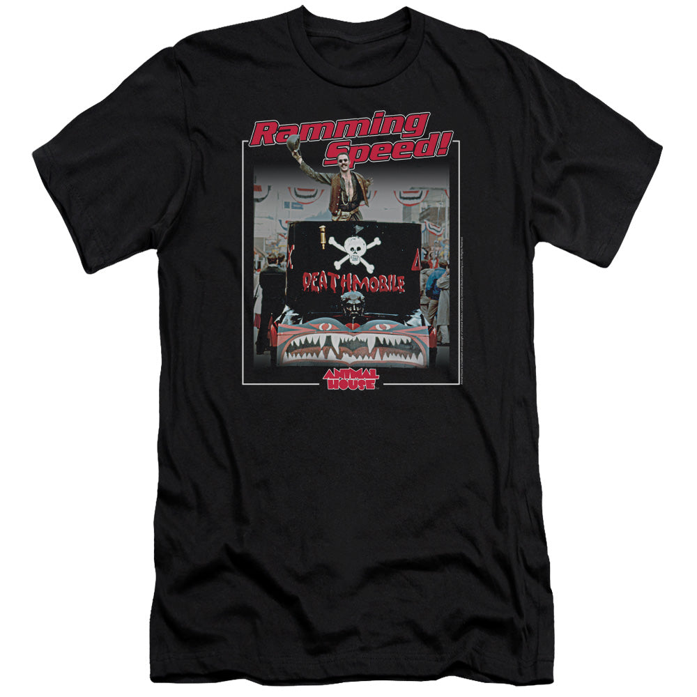 Animal House Ramming Speed Premium Bella Canvas Slim Fit Mens T Shirt Black Hoodie, Sweatshirt | CiraTrend.com (Image 2)