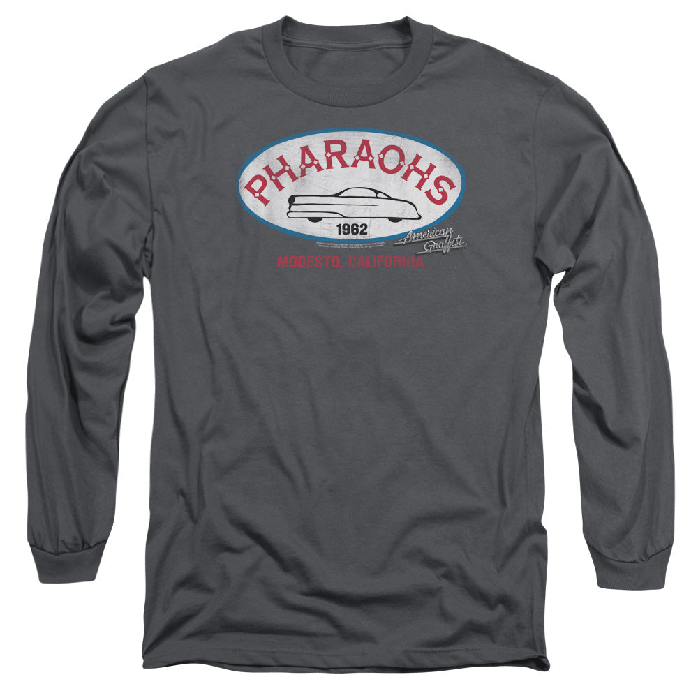 American Graffiti Pharaohs Mens Long Sleeve Shirt Charcoal Charcoal Hoodie, Sweatshirt | CiraTrend.com (Image 1)