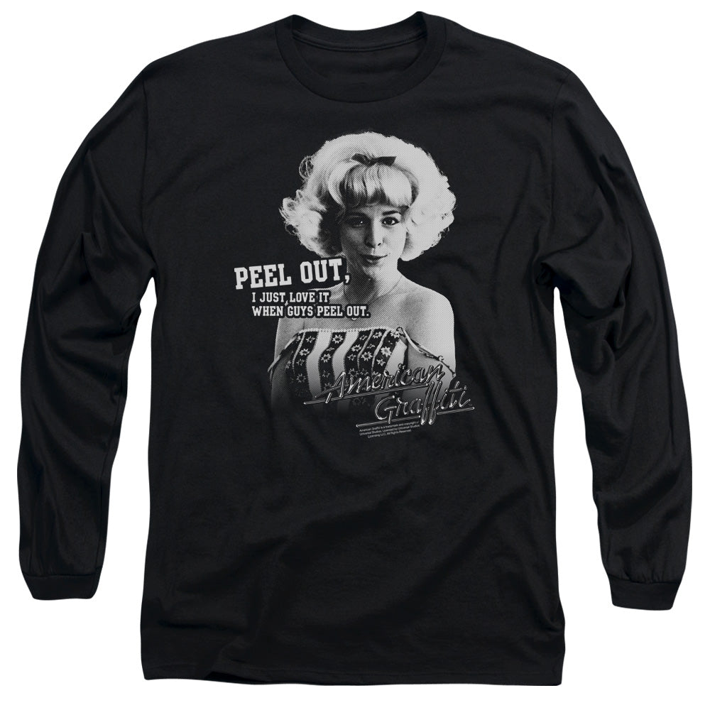 American Graffiti Peel Out Mens Long Sleeve Shirt Black Hoodie, Sweatshirt | CiraTrend.com (Image 2)