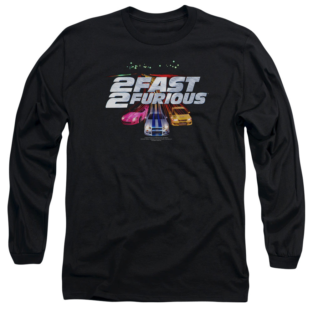 2 Fast 2 Furious Logo Mens Long Sleeve Shirt Black Hoodie, Sweatshirt | CiraTrend.com (Image 2)