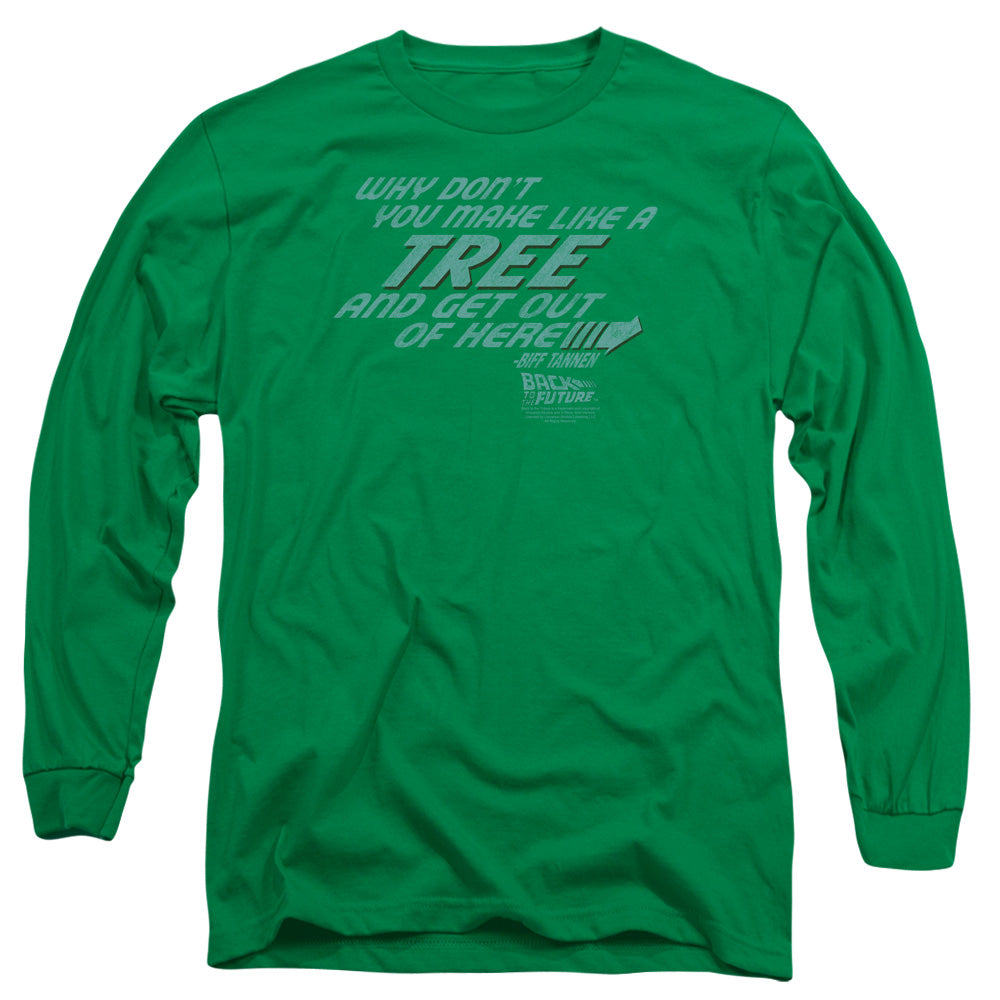Back To The Future Make Like A Tree Mens Long Sleeve Shirt Kelly Green Hoodie, Sweatshirt | CiraTrend.com (Image 1)