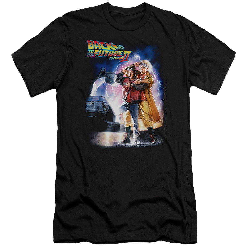 Back To The Future II Poster Slim Fit Mens T Shirt Black Hoodie, Sweatshirt | CiraTrend.com