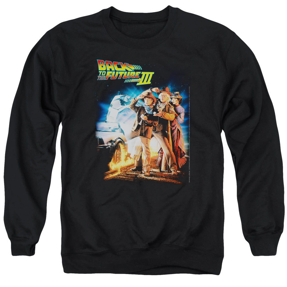 Back To The Future Iii Poster Mens Crewneck Sweatshirt Black T-Shirts, Hoodie | CiraTrend.com (Image 2)