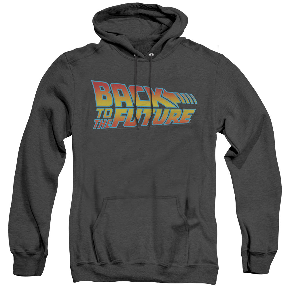 Back To The Future Logo Heather Mens Hoodie Black T-Shirts, Sweatshirt | CiraTrend.com