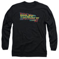 Back To The Future Ii Logo Mens Long Sleeve Shirt Black Black Hoodie, Sweatshirt | CiraTrend.com (Image 1)