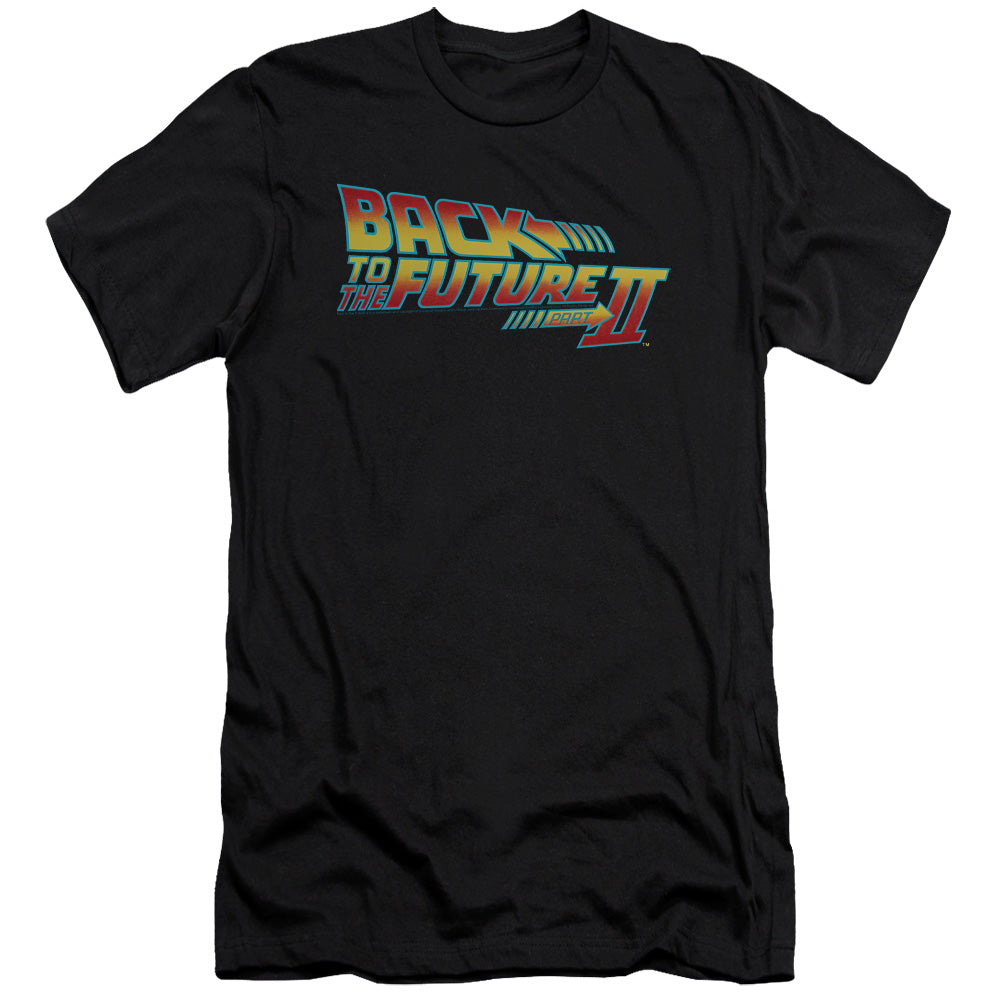 Back To The Future II Logo Slim Fit Mens T Shirt Black Hoodie, Sweatshirt | CiraTrend.com