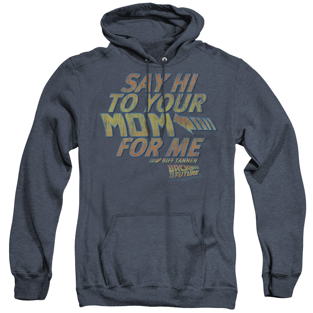 Back To The Future Say Hi Heather Mens Hoodie Navy Blue T-Shirts, Sweatshirt | CiraTrend.com
