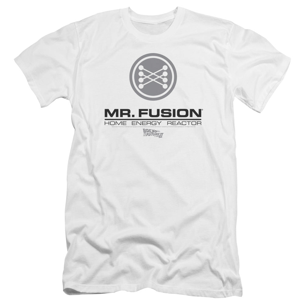 Back To The Future Ii Mr. Fusion Logo Premium Bella Canvas Slim Fit Mens T Shirt White Hoodie, Sweatshirt (Image 2)