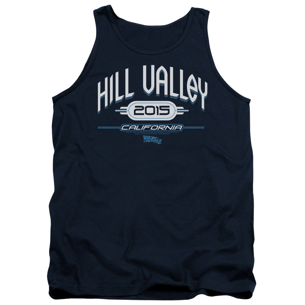 Back To The Future II Hill Valley 2015 Mens Tank Top Shirt Navy Blue Hoodie, Sweatshirt | CiraTrend.com