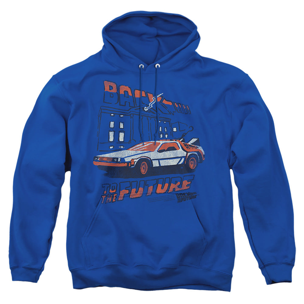 Back To The Future Lightning Strikes Mens Hoodie Royal Blue T-Shirts, Sweatshirt | CiraTrend.com (Image 3)