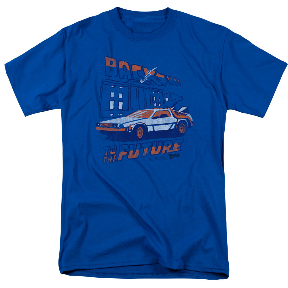 Back To The Future Lightning Strikes Mens T Shirt Royal Hoodie, Sweatshirt | CiraTrend.com