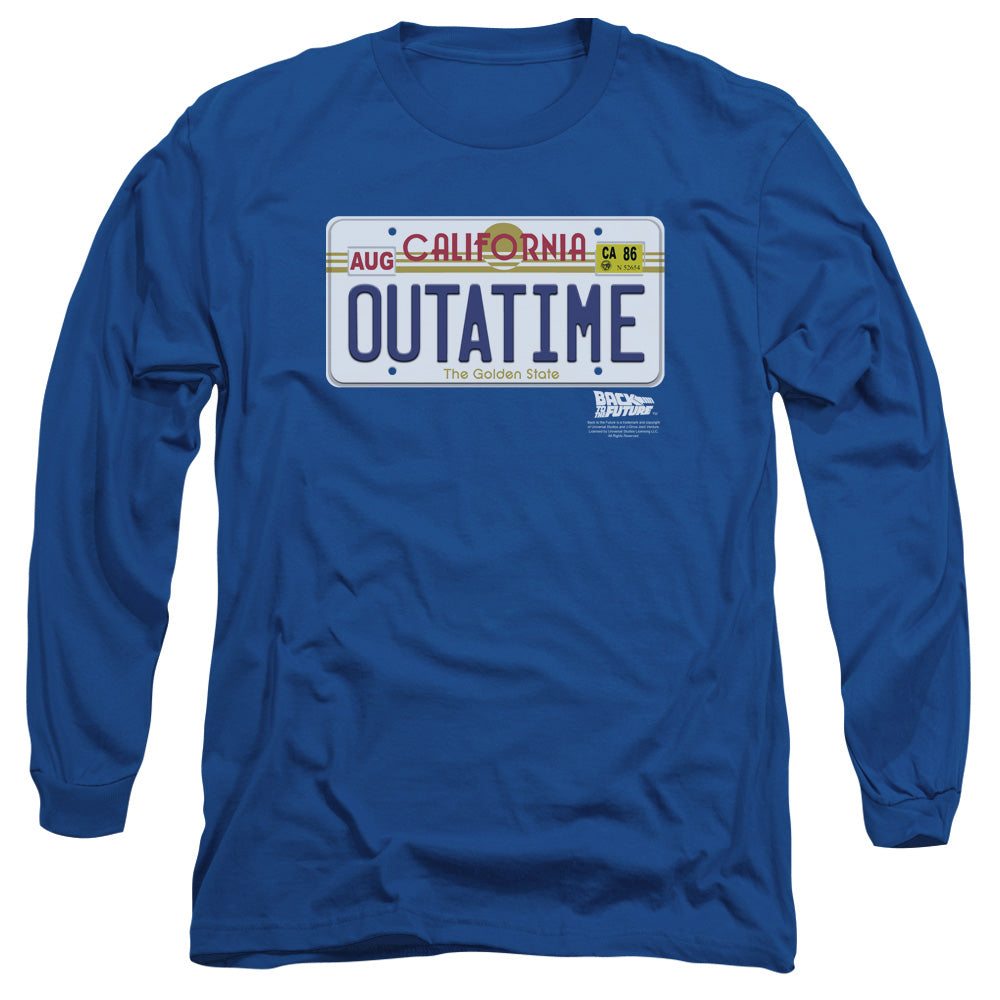 Back To The Future Outatime Plate Mens Long Sleeve Shirt Royal Blue Hoodie, Sweatshirt | CiraTrend.com (Image 2)