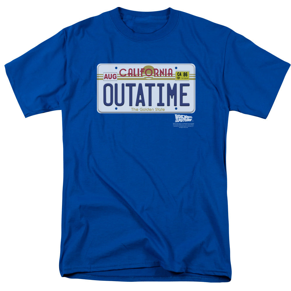 Back To The Future Outatime Plate Mens T Shirt Royal Blue Hoodie, Sweatshirt | CiraTrend.com