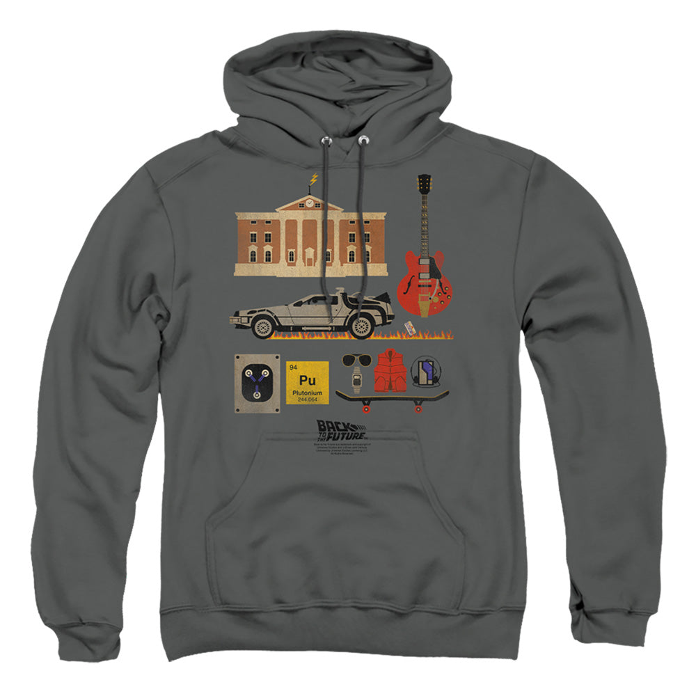 Back To The Future Items Mens Hoodie Charcoal Charcoal T-Shirts, Sweatshirt | CiraTrend.com (Image 2)