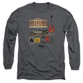 Back To The Future Items Mens Long Sleeve Shirt Charcoal Hoodie, Sweatshirt | CiraTrend.com (Image 1)