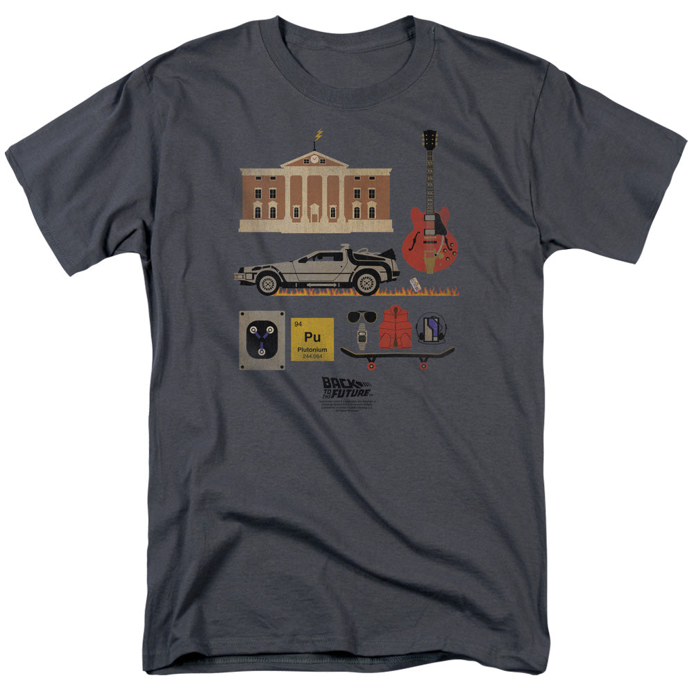 Back To The Future Items Mens T Shirt Charcoal Charcoal Hoodie, Sweatshirt | CiraTrend.com
