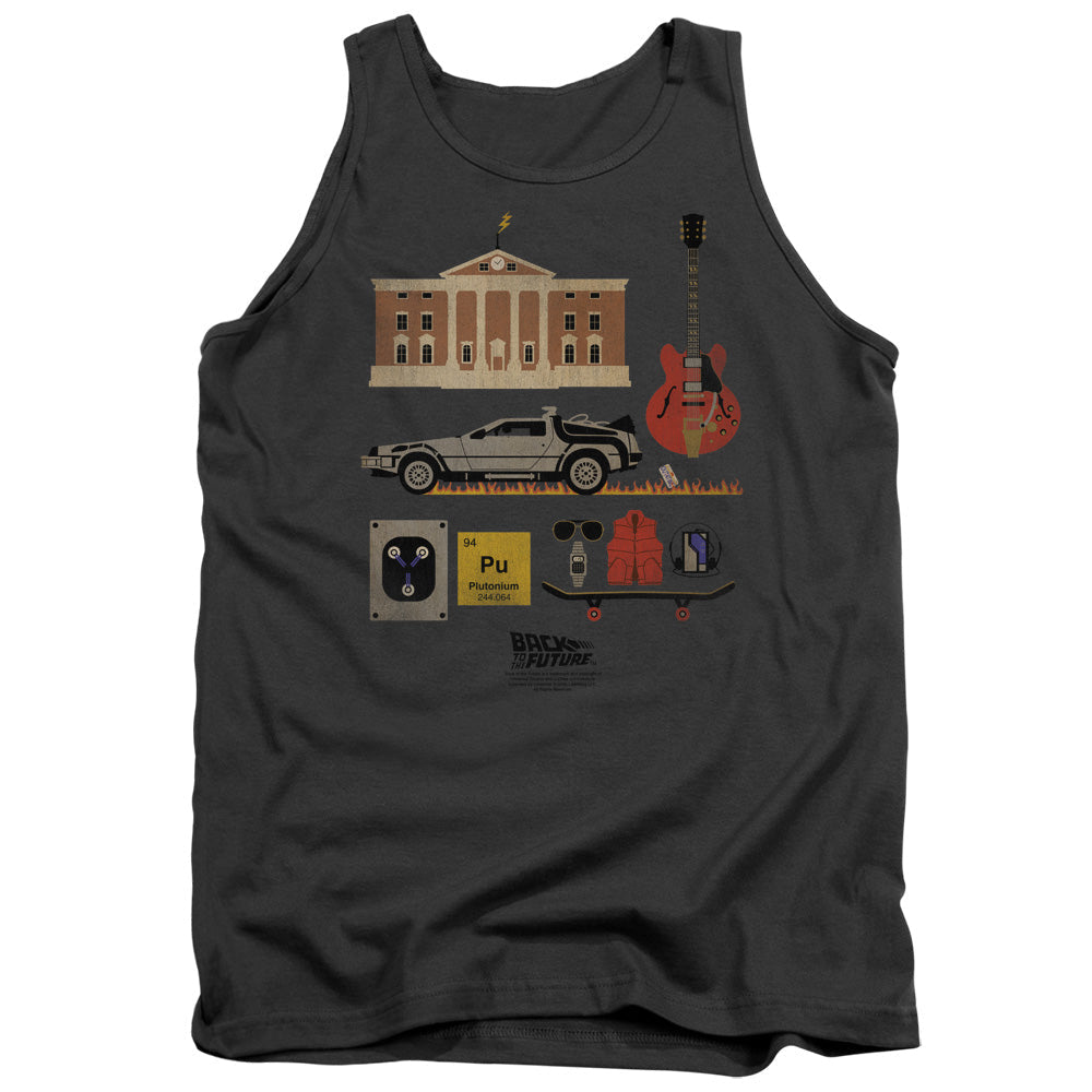 Back To The Future Items Mens Tank Top Shirt Charcoal Hoodie, Sweatshirt | CiraTrend.com