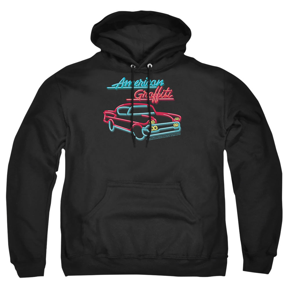 American Grafitti Neon Mens Hoodie Black T-Shirts, Sweatshirt | CiraTrend.com (Image 2)