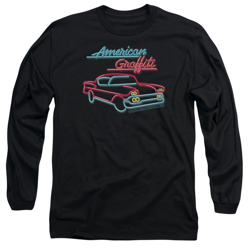 American Grafitti Neon Mens Long Sleeve Shirt Black Black Hoodie, Sweatshirt | CiraTrend.com
