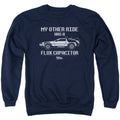 Back To The Future Other Ride Mens Crewneck Sweatshirt Navy Blue T-Shirts, Hoodie | CiraTrend.com