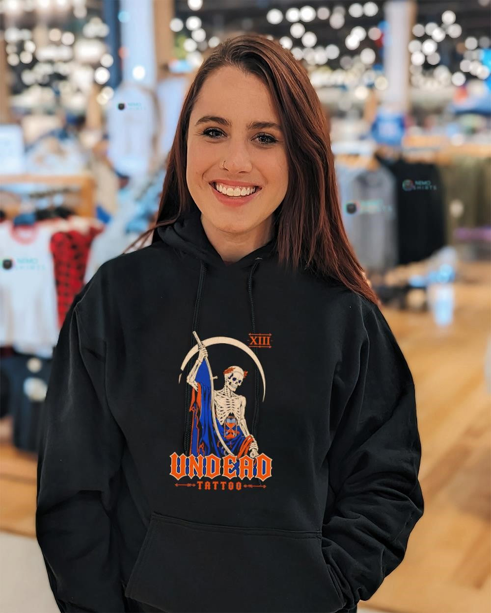Undead Tattoo XIII grim reaper skeleton shirt