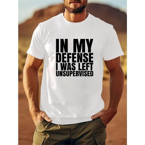 "Unsupervised" monogram print 100% cotton casual novelty men's T-shirt, summer short sleeve shirt, comfortable fit,...
