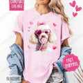 Valentine Poodle Shirt Comfort Colors, Valentine's Day Women's Tee, Cute Women's Tshirt Hoodie, Sweatshirt | CiraTrend.com