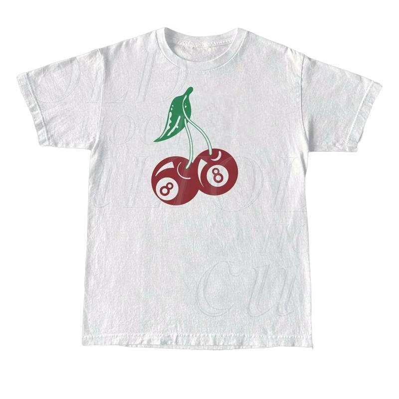 Vintage Cherry 8 Ball 90s Graphic T-Shirt, Retro Billiard Lovers Oversized Shirt, Cool 2000s Billiard Gift Hoodie, Sweatshirt