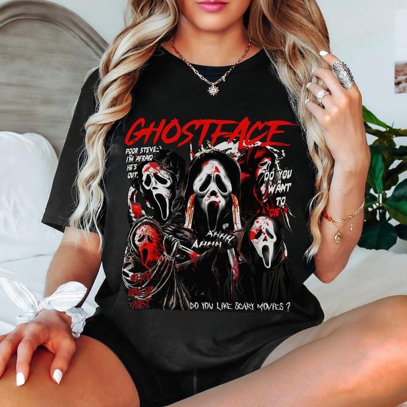 Vintage Halloween Scream Shirt, Gh0st Face Shirt, H0rror Movie Shirts Hoodie, Sweatshirt | CiraTrend.com