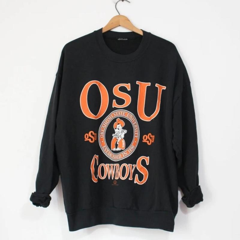 Vintage Oklahoma State University Cowboys Crewneck Sweatshirt, Oklahoma State Sweatshirt T-Shirts, Hoodie | CiraTrend.com