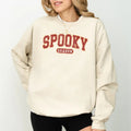 Vintage Spooky Season Varsity Sweatshirt, Retro Spooky Season Crewneck, Spooky Season Sweatshirt, Fall Autumn Girl's...