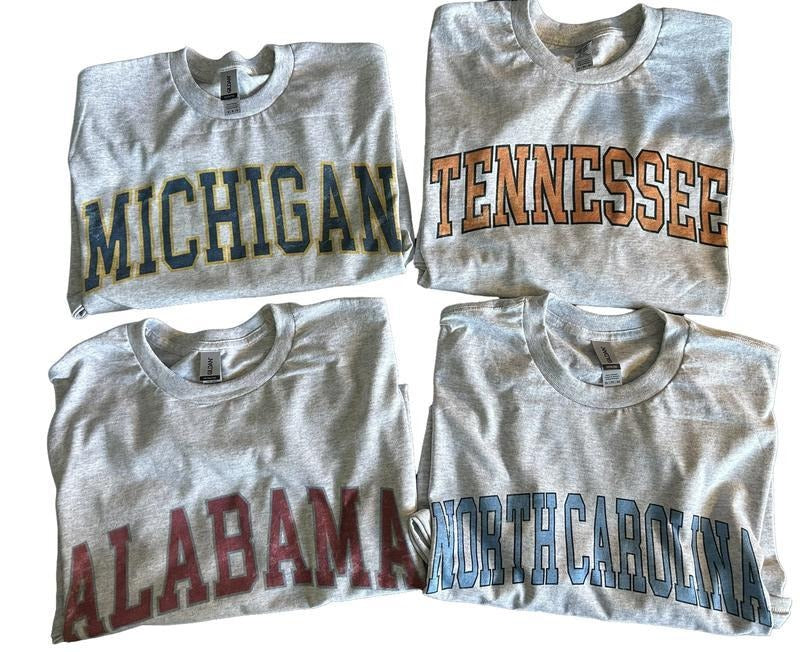 Vintage Varsity College T Shirt, Vintage College Sport Grey Unisex Classic Cotton T-shirt Hoodie, Sweatshirt | CiraTrend.com
