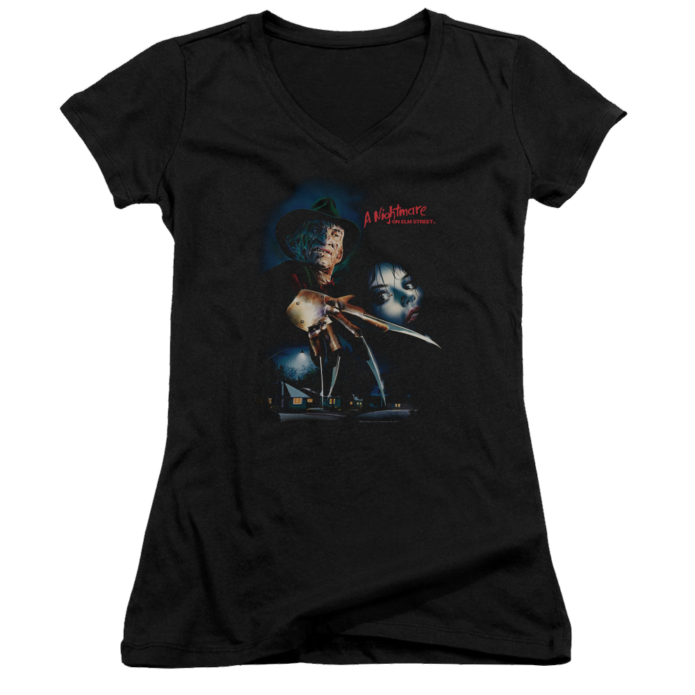A Nightmare on Elm Street Elm Street Poster - Juniors V-Neck T-Shirt Hoodie, Sweatshirt | CiraTrend.com
