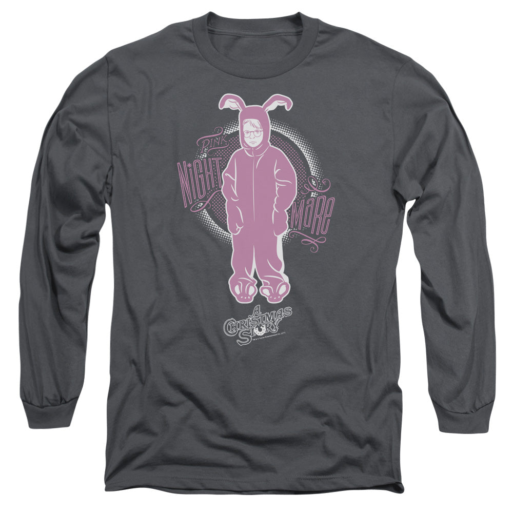 A Christmas Story Pink Nightmare Mens Long Sleeve Shirt Charcoal Hoodie, Sweatshirt | CiraTrend.com (Image 2)