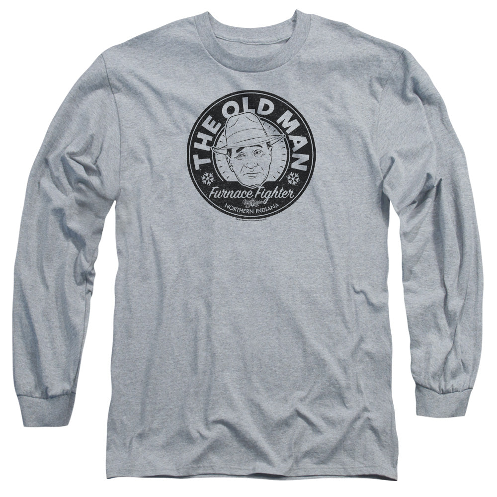 A Christmas Story The Old Man Mens Long Sleeve Shirt Athletic Heather Hoodie, Sweatshirt | CiraTrend.com (Image 1)