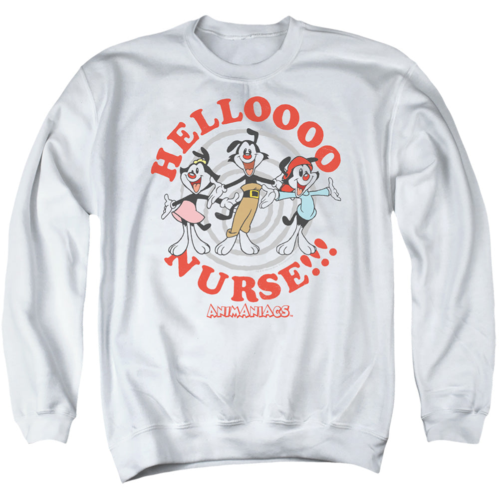 Animaniacs Hello Nurse Mens Crewneck Sweatshirt White T-Shirts, Hoodie | CiraTrend.com (Image 2)
