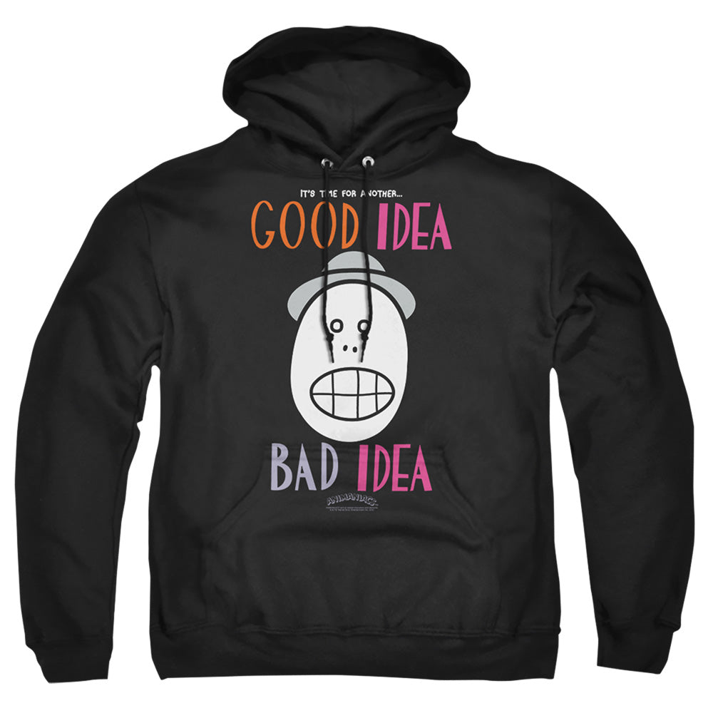 Animaniacs Good Idea Bad Idea Mens Hoodie Black T-Shirts, Sweatshirt | CiraTrend.com (Image 3)