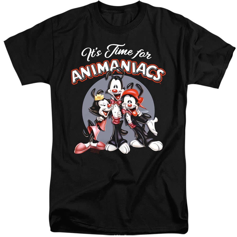 Animaniacs Its Time For Mens Tall T Shirt Black Hoodie, Sweatshirt | CiraTrend.com (Image 1)