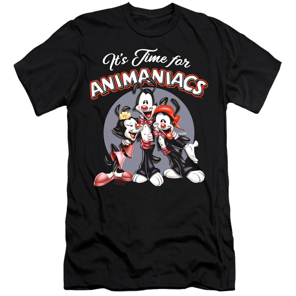 Animaniacs Its Time For Premium Bella Canvas Slim Fit Mens T Shirt Black Hoodie, Sweatshirt | CiraTrend.com