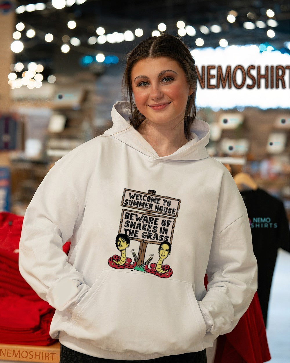 Welcome to summer house beware of snakes on the grass shirt