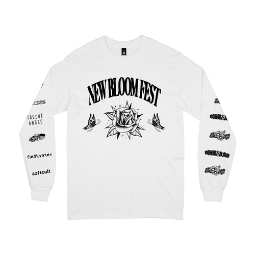 "Rose (White)" L/S T-Shirt Hoodie, Sweatshirt | CiraTrend.com