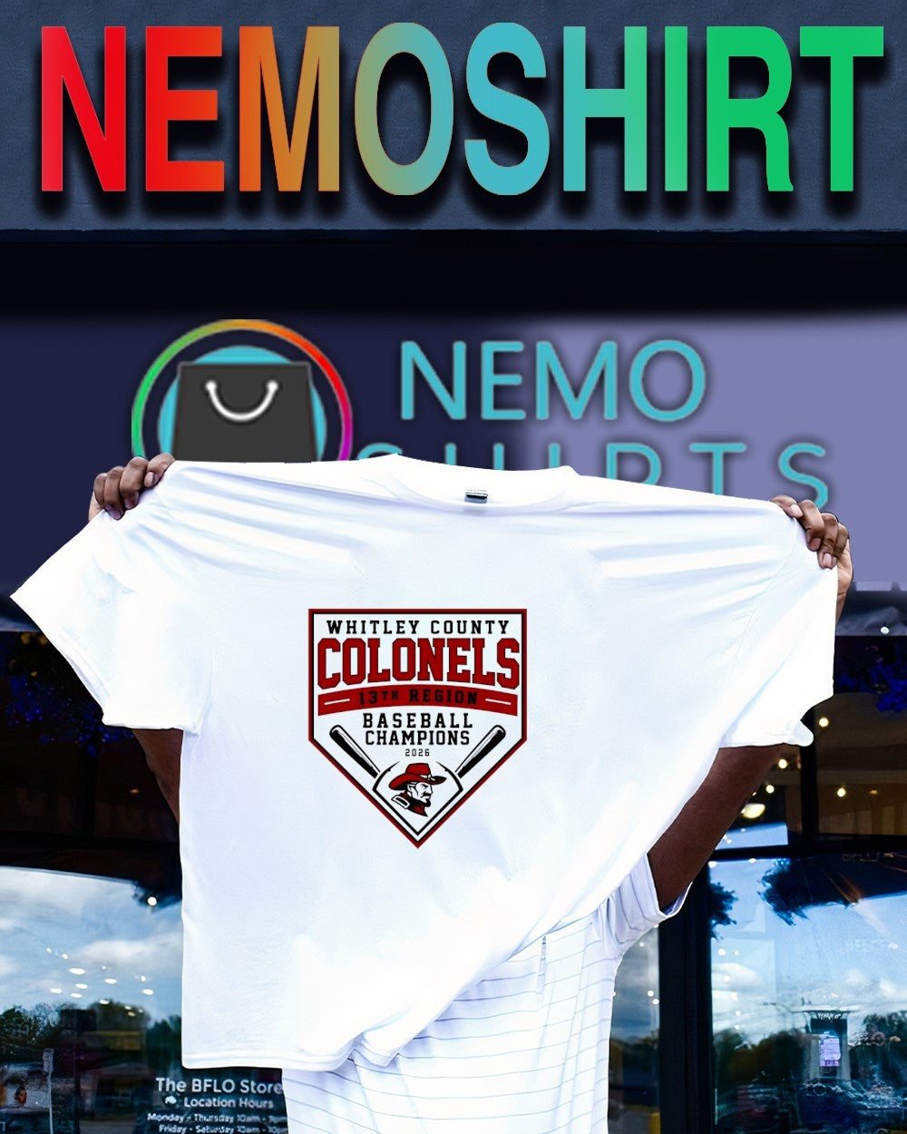 Whitley County Colonels 2026 13th Region Baseball Champions shirt